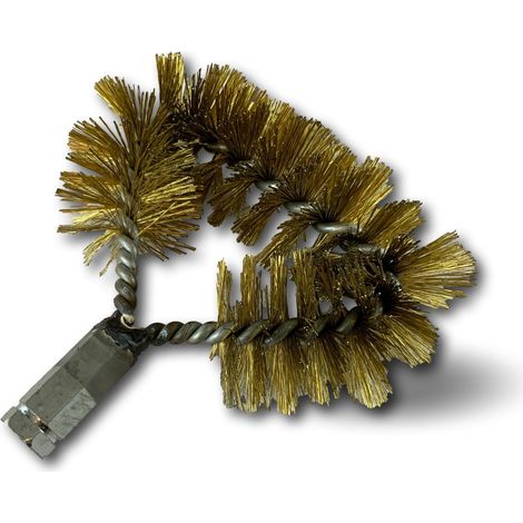 Goupillon de face chaudière Fil acier cablé laitonné Adaptable canne tringle - Quantité x 1 - Goupillon de face (1/5)