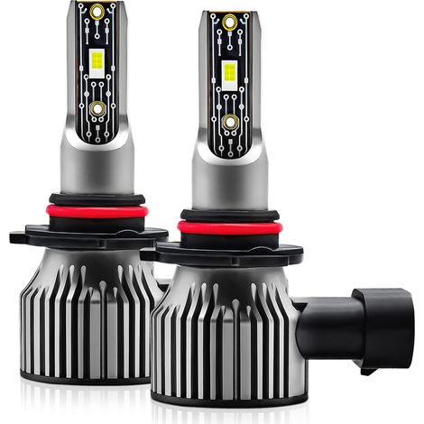 Ampoules de phares LED 9005/HB3, étanches IP68, ampoules de phares de voiture LED 6500K 120W 12000LM, phares LED lumineux, 2 pièces (1/5)