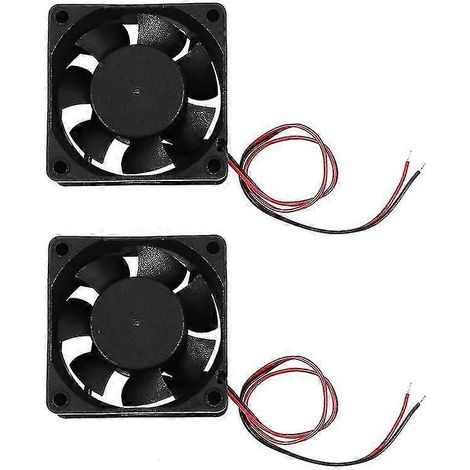 Lot de 2 ventilateurs de refroidissement carrés pour alimentation électrique, outil de refroidissement silencieux. (1/5)