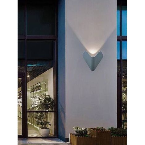 Trade Shop - EXTERNAL LED APPLIQUE PARETE 12W ALLUMINIUM GRIGIO LUCE FREDDA CALDA NATURAL ES61 -