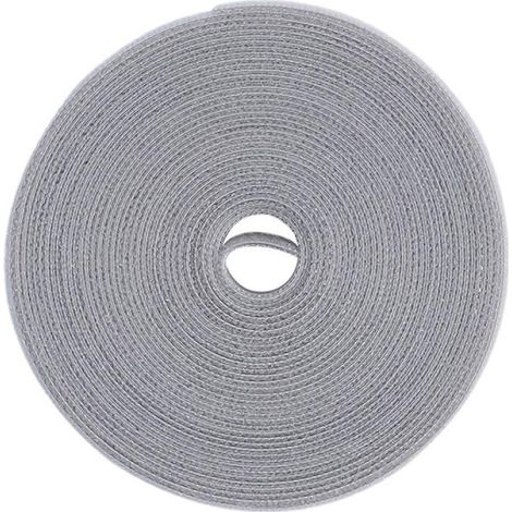 Enrouleur de câble Velcro réutilisable, Attache-câble, Organisateur de câbles, Attaches Velcro, Gestion des câbles, 1.2100 cm, Gris (1/5)