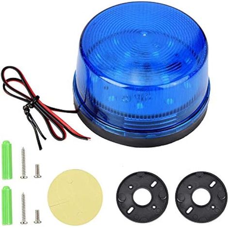 Lampe D'alarme Clignotante LED, 12 V Bleu LED Stroboscopique Balise D'alarme D'urgence Signal D'avertissement Clignotant sans Son (1/5)