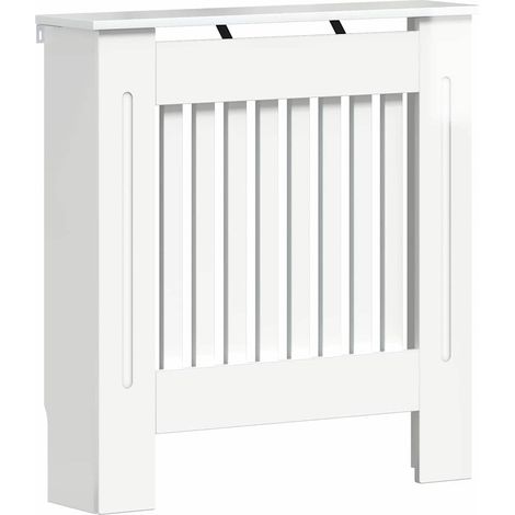 vidaXL Radiator Cover High Gloss White 78 x 19 x 81.5 cm