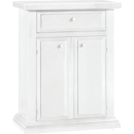 Mobiletto portatelefono in legno 60x36 H. 73 Colori mobili tempesta: Bianco opaco