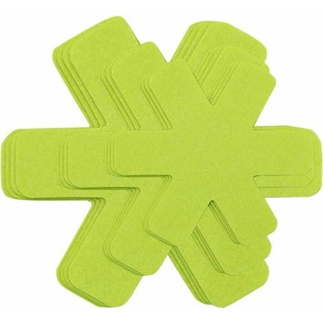 Lot de 12 et 3 protections de casseroles de différentes tailles pour éviter les rayures, séparer et protéger les surfaces de vos ustensiles de cuisine (vert) (1/5)