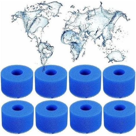 Lot de 8 filtres en mousse de type S1, spa pour Intex S1, réutilisables, pour piscine de type S1, pour piscine, aquarium, spa. (1/5)