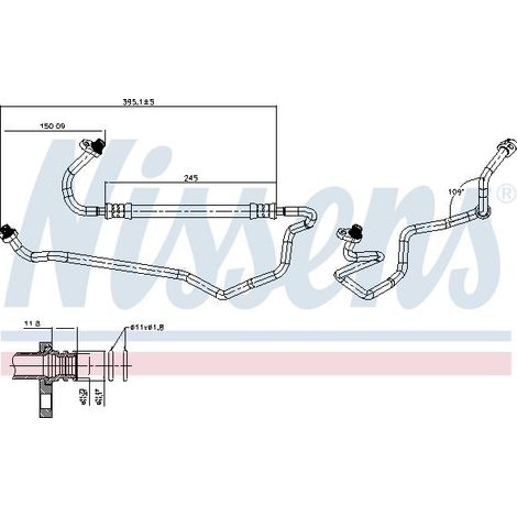 Conduite à haute pression, climatisation NISSENS 845971 CITROËN 6460GR 6460RZ
