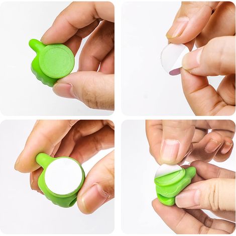 10 Mini Crochets Pour Le Pouce Clip Multifonction - Support De Câble - Crochet Créatif Clé À Main Pour Bureau - Crochet Salle Bain (1/5)