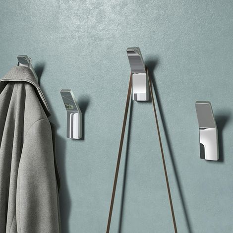 Mai & Mai Ganci da Parete in Lega di Zinco, Attaccapanni da Muro 4pcs per Camera da Letto, Ingresso, Cucina, Argento, Stalo-13 (1/5)