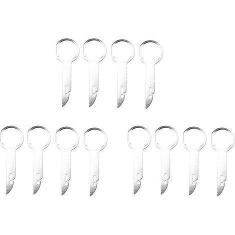 Ce kit d'outils manuels de 12 pièces convient au démontage et au retrait des systèmes audio de voiture, comprend 4 clés et est applicable aux pièces automobiles. (1/4)