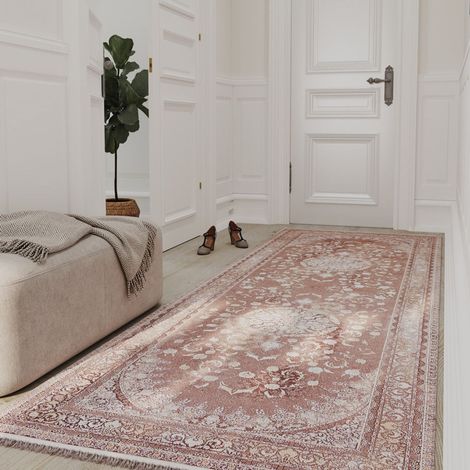 Tapis oriental tissé Vihan - 300x100cm, Rectangular - 100% Acrylique - Tissé - Beige