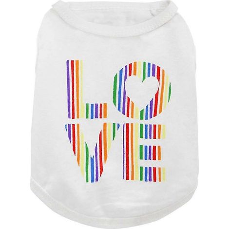 Camiseta para perro con estampado de amor, cómoda, de algodón. (1/5)