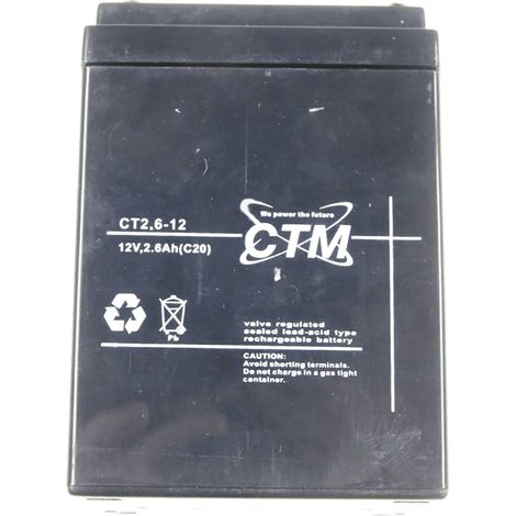 ACCUMULATEUR AU PLOMB 12V-2600MAH 104X70X48MM POUR PETIT ELECTROMENAGER WAECO - CT2612