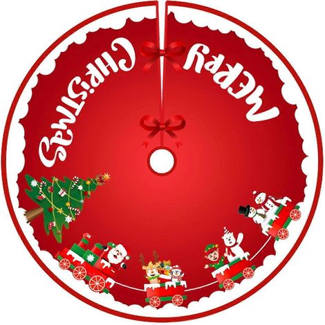 KLVGTIFS PU - Socle de jupe de sapin de Noël, diamètre 90 cm, ambiance chaleureuse pour Noël (1/5)