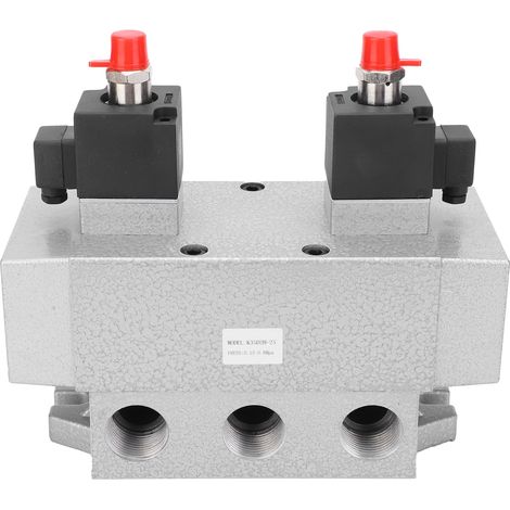 Électrovanne 3 positions 5 voies à double commande électrique, structure à colonne coulissante, raccord G3/4in, modèle K35D2H-20AC220V, pour circuit pneumatique industriel (1/5)