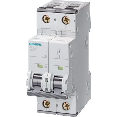 Interruttore magnetotermico 2 poli 400V 15kA curva C 25A Siemens 5SY72257