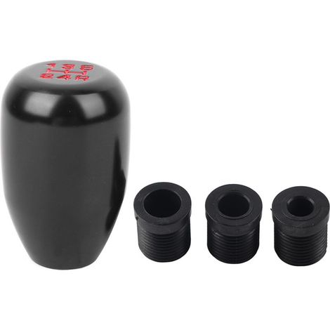Manette de levier de vitesse en aluminium noir 5 vitesses accessoire universel de modification pour voiture (1/5)