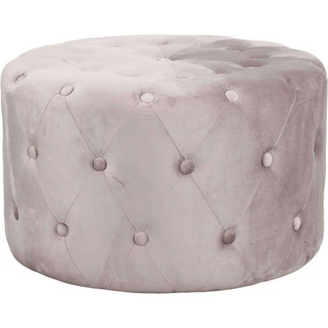 Pouf seduta rotondo 67 cm rivestito in velluto morbido e colorato Softy - Tan (1/4)