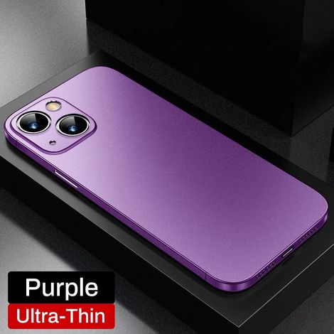 (iPhone 8 Plus violet) Coque de téléphone ultra-fine en polypropylène souple, dos rigide mat (1/5)