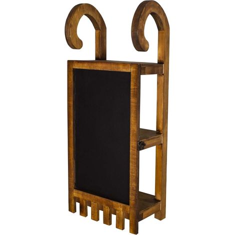 Tableau avec étagère en bois et ardoise Luge 28 x 17.5 x 70 cm (1/3)