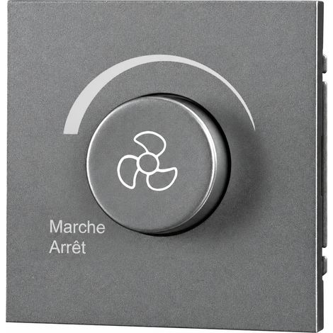 Interrupteur variateur de vitesse (Speed Switch) mural série Z PC ignifuge gris 13 × 9 × 10 cm – Livraison gratuite