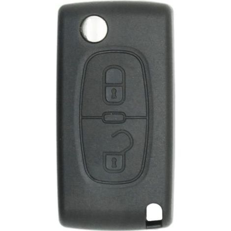 Coque de clé compatible Peugeot-Citroën 2 boutons (1/3)