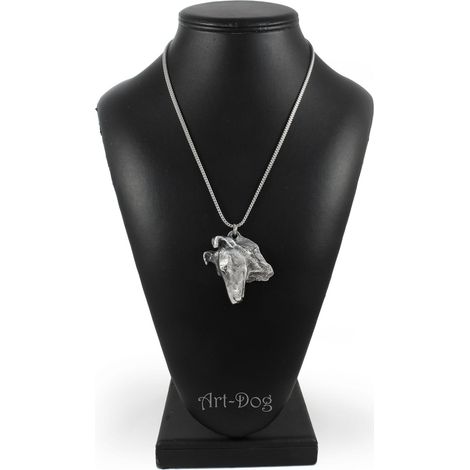 Collie a pelo lungo, Collie a pelo lungo - collana con ciondolo a forma di cane su catena d'argento, gioiello unico di Art-Dog (1/5)
