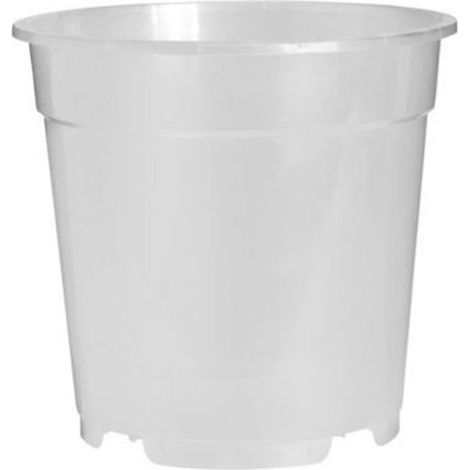 Vaso trasparente per orchidee 12cm – Fondo rialzato per ventilazione ottimale – Polietilene resistente – Design specifico per radici – Florus