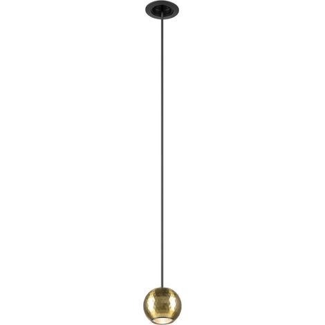 Suspension DYSKO PHASE longueur de suspension 200 cm 2700 K 36° noir / or - SLV - 1010359 (1/3)