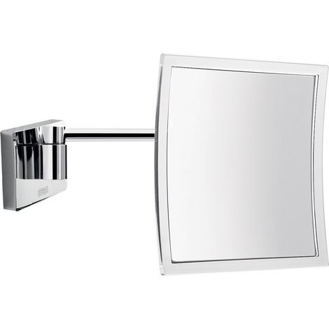 Inda - Specchio ingranditore quadro 3x a parete snodato cromo