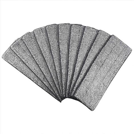 Lot de 10 lingettes microfibres pour balai plat de cuisine/maison, format L (1/5)