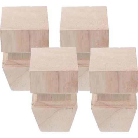 Ensemble de 4 pieds de canapé en bois, pieds de table en bois, pieds de meubles, pieds de support de lit, pieds de remplacement pour meubles (1/5)