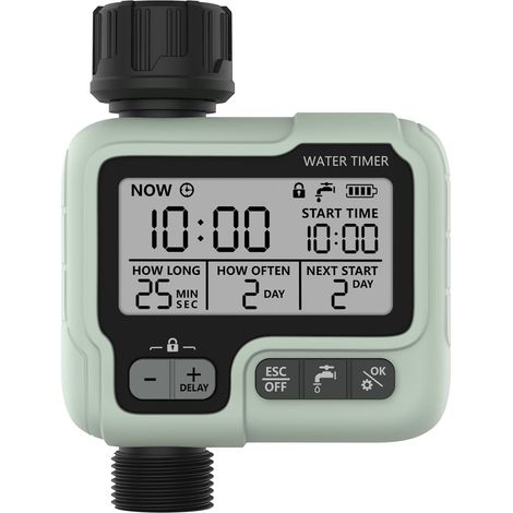1 Programmateur Arrosage IPX5 Écran LCD Modes Multiple Installation Facile Jardin Balcon (1/5)