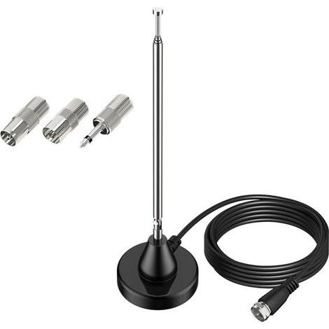 Ausziehbare Rohrantenne – Voller FM/DAB-Empfang – Robuster Magnetfuß mit 180°-Drehung (1/5)