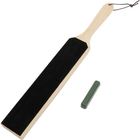 1 Planche à aiguiser double face en cuir - Kit d'aiguisage portable avec pâte à polir (1/5)