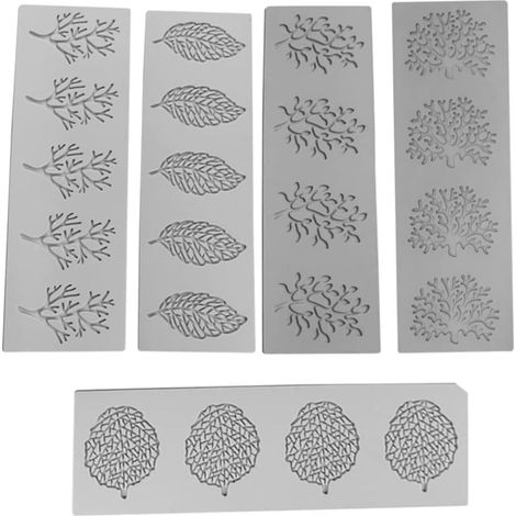 Tapis Dentelle Silicone - Moule Décoration Gâteau Fondant Sucrerie - Pour Mariage Pâtisserie Artisanat - 5 Pièces