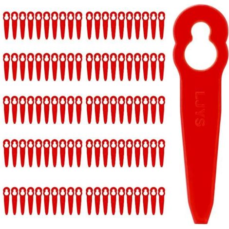 Lot von 100 universellen Plastik-Ersatzklingen für Grasschneider, Zubehör (rot).