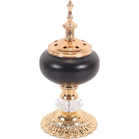 Brûleur d'encens au Charbon, Porte-encens en métal pour Bougie Chauffe-Plat à l'encens Arabe et au Charbon de Bois, idéal pour l'aromathérapie, Le Yoga et Le Spa, de Style catholique (1/5)