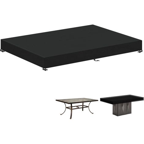 Gartentisch Abdeckung 210x100x15cm Wasserdicht Winddicht UV-Schutz 420D Oxford (1/5)