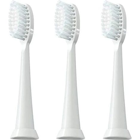 Têtes de rechange Clean Sonic pour brosses à dents électriques, lot de 3, blanches