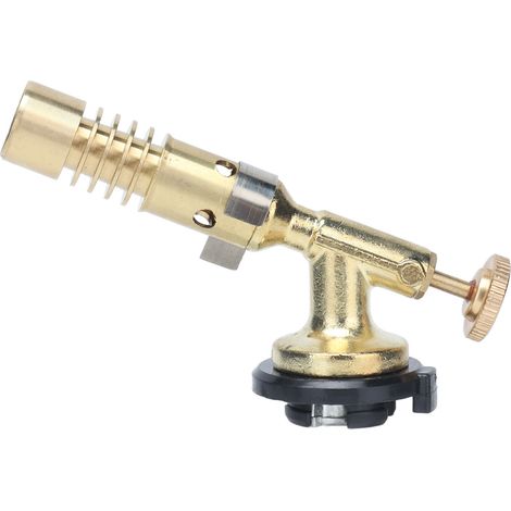 Torche de soudage haute température avec tête d'allumage en laiton, fonctionnant au gaz butane turbo et compatible avec le soudage MAPP (1/5)