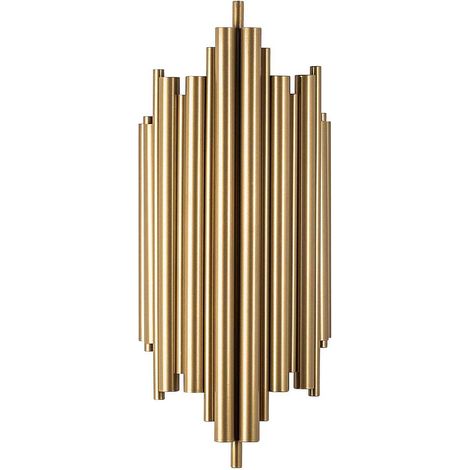 Cotecosy – Lampe murale dorée en métal – Dimensions 22x50 cm – Éclairage chaleureux pour entrée ou bureau – IP20, douille E14 (1/7)