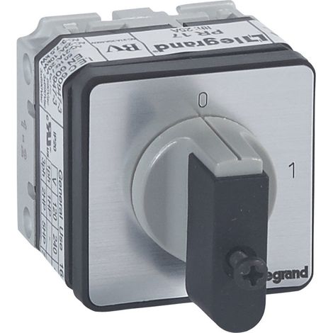 Commutateur à cames interrupteur marche-arrêt PR17 2P 2 contacts fixation par vis sur porte (027406)