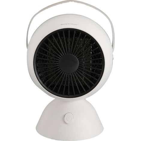 Mini radiateur soufflant 1300 W silencieux à température constante et à chauffage rapide, portable, idéal pour une chambre ou un bureau. 100-240 V, blanc et noir, prise américaine. (1/5)
