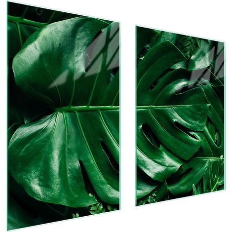 PLACA PROTECTORA DE VIDRIO PARA COCINA 65x52 MONSTERA (1/5)