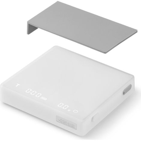 Minibalanza para café con temporizador, precisión de 2 kg/0,1 g, 3 modos, recargable por USB-C, ideal para café espresso y de filtro, con tapa aislante de silicona. (1/5)