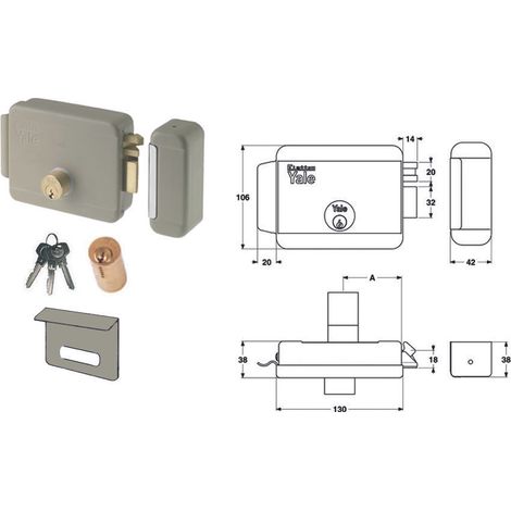 Elettroserratura per cancelli con tetto 6800 - mm.50 sx (y68000502)