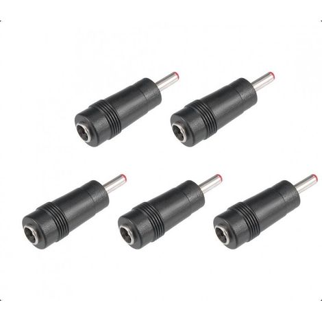 Lot de 5Pcs sourcing map DC Alimentation Connecteur 5.5x2.1mm Femelle Jack à 3.5x1.35mm Mâle Adaptateur Connecteur (1/4)