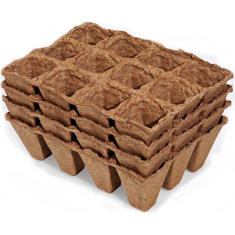 Prima Flora Torftöpfe 5 cm quadratisch, 36 Stück Anzucht