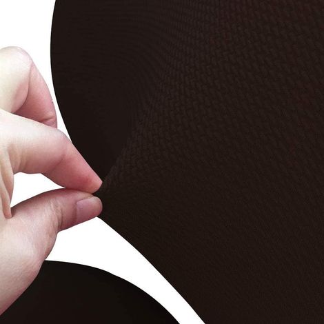 Flexible cover for computer chair, swivel office chair - Universal protective and stretchable cover - Stretchable rotating chair cover - Dark coffee brown (1/5)